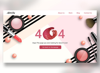 404 Error page for a beauty blog 404 404 error 404 error page 404page daily ui dailyui dailyui008 dailyuichallenge error error 404 error page errors ui ui design uidesign uiux