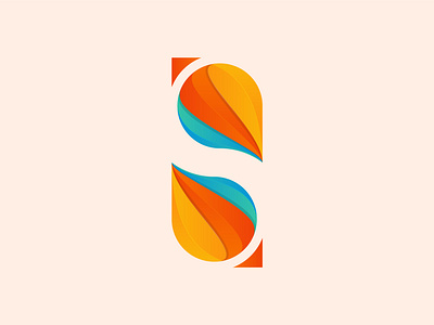 S with Paintbrush branding design icon illustration logo typography vector