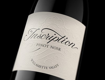 Inscription design emboss label packaging schmetzer wine