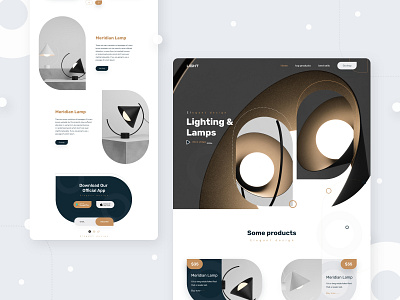 Lamps 2019 creative design design designs e commerce website graphic design lamp lamps landing landing design landing page landing page concept light product trending typography ui ux