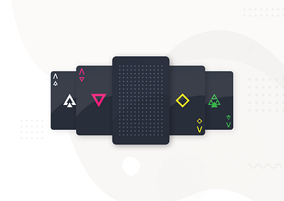 Playing Cards - dark geometric dark dribbbleweeklywarmup geometric neehad playing card