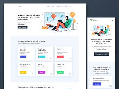 Web Development clean design flat illustration layout minimal simple ui ux vector