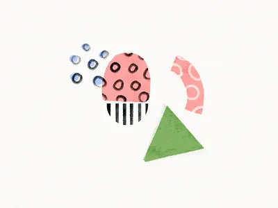 Can't stop with the shapes collage design exploration illustration