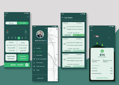 Airtaxi airtaxi app design flat homepage icon illustration landingpagedesign refund sidemenu typography uidesign uiux visual design