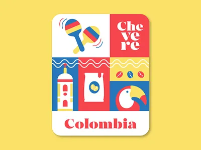 Colombia artwork colorful design illustration poster procreate vector