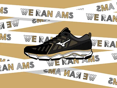 Mizuno Merchandise for TCS Amsterdam Marathon artwork concept drawing dutch fashion flatdesign graphic design illustration illustrator linework marathon mizuno running shoe sport sports storytelling type typography vector