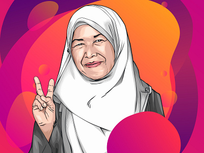 My Mom Vector Portrait adobe adobe illustrator design grafik grafik malaya grafik malaysia graphic hafiz ismail illustration illustrator portrait vector vector art vector portrait