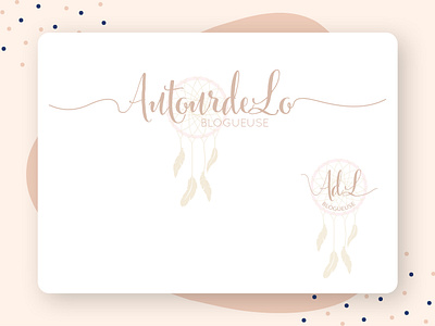 Autour de Lo autour blog blogger blogging bohemian branding dreamcatcher ethnic logo logo design logotype pastel pastel colors pastel colours