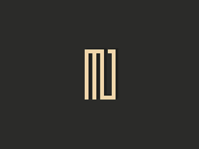 MJ adobeillustrator ai logo mj monogram shadow simple