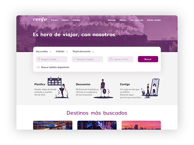 Renfe - Redesign design renfe ui design ux uxui website