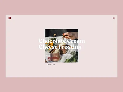 Cooking Blog animation chocolate cream design dessert food ingredients interface motion scrolling ui ux video website