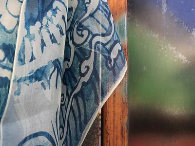 Air dragon (fragment) clouds dragon illustration ornamental ornaments textile design textile print tibetan