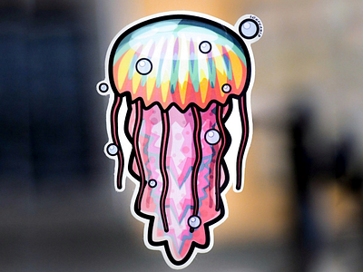 Jelly Belly affinity designer illustration jellyfish ocean life sticker sticker art vector art vector design