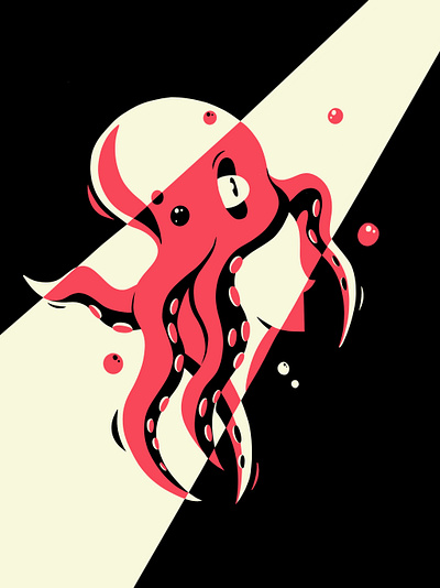 Lady Kraken 2d girl illustration kraken minimal ocean octopus palette sealife vector