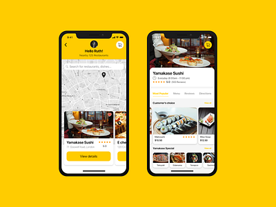 Food delivery app app cafe cart clean design food app food delivery app illustration ios map minimal order food shopping ui ux