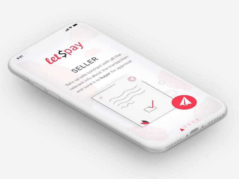 Tutorial pagination for the in-app payment method let$p- Concept ios letgo marketplace app principle prototype tutorial user interface