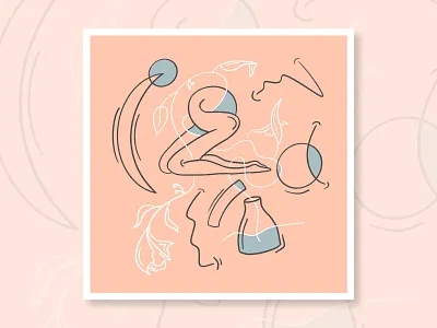 Mess, messing bodies illustration lineart plants pots procreate