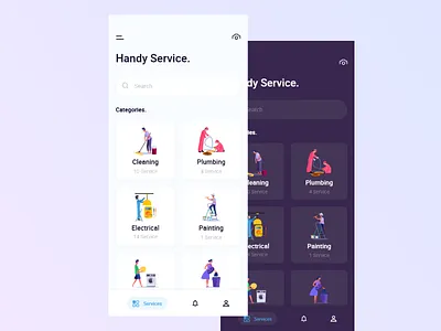 On Demand Service App app design ui ux