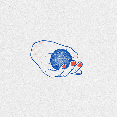 Handball ball drawing hand illustration ink poster print texture wip