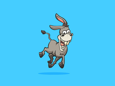 Funny goofy donkey cartoon character animal blue cartoon cartoon character cartoon illustration character cute design donkey funny goofy illustration laugh mascot mascot character mascot design stupid vector