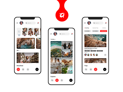 Travel social networking mobile application adobe xd minimal minimal design app social networking app travel travel app