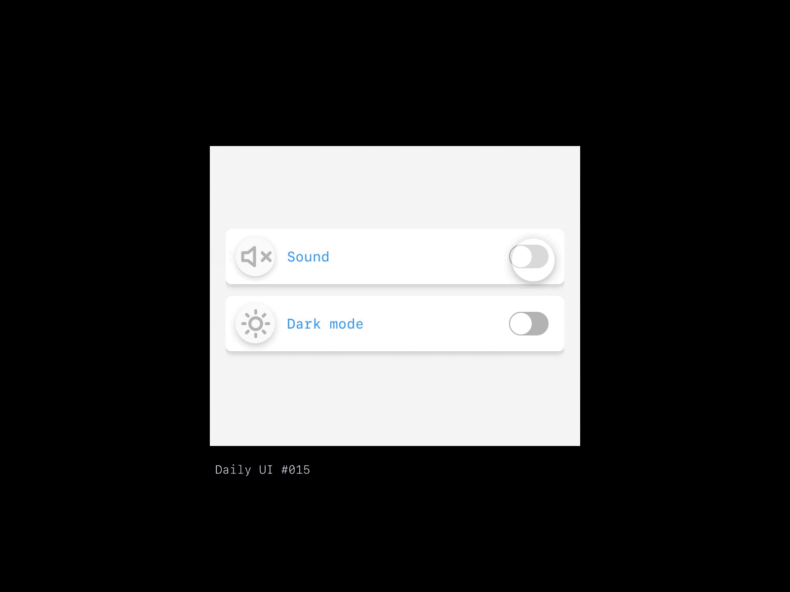 Daily UI #015 - On/Off switch 015 animated daily 100 challenge dailyui dailyui015 dailyuichallenge interaction interactive interactive design mobile mobile ui onoff onoffswitch settings switch button ui uidesign