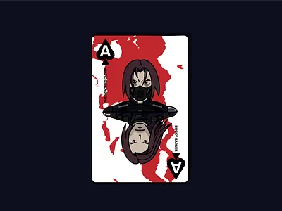 Bucky Barnes Ace of Spades (Dribbble Warmup) adobe illustrator bucky bucky barnes character design dribbble graphic design illustration illustrator marvel marvel comics playing card playing cards the winter soldier vector vector art winter soldier