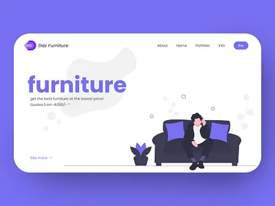 Web page design for Daz Furniture clean illustration minimal ui uidesign user experience userinterface ux webdesign website