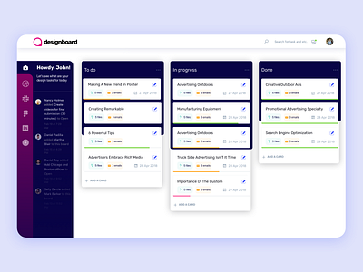 Dashboard Concept for Designers I Web app chart concept dashboard dashboard ui data dribbble figma home invision kanban rubik ui ux web