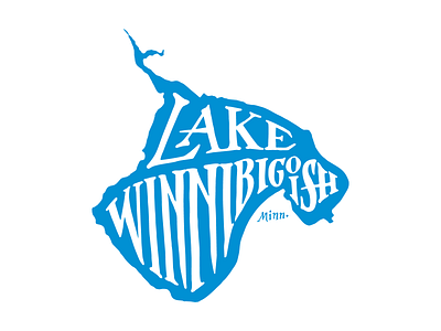 Lake Winnibigoshish 01 apparel fishing hand lettering handlettering illustration lake minnesota outdoors shirt t shirt