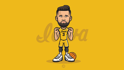 Iowa Basketball's 2019 Gold Uniforms basketball character illustration sports vector