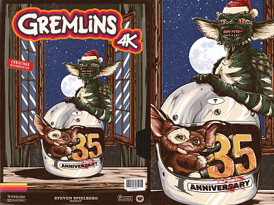 Gremlins 4K Poster 35 anniversary design gremlins illustration movie movie art movie poster photohop poster art poster design vintage vintage design