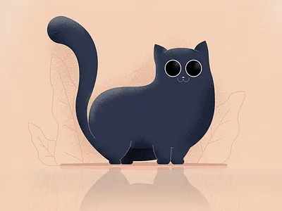 Cat art autumn cat character color cute draw drawing flat illustrator orange pet vector