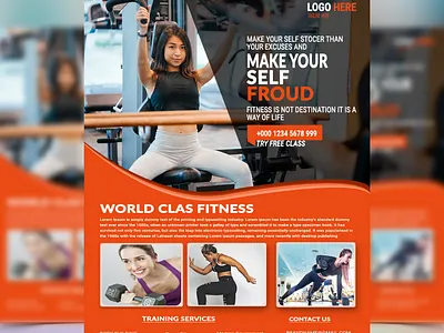 fitness flyer corporate design event flyer flyer sports yoga