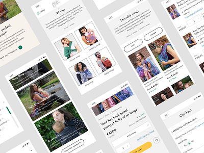 Baby Carrier - Pages child ecommerce figma green mobile product page store webstore