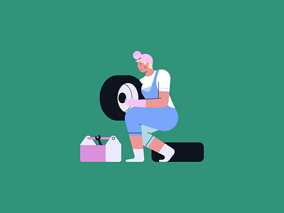 GIRLS CAN...BE MECANICS, NURSES AND OLYMPIC CHAMPIONS athlete baby champion character characterillustration colors geometric illustration mecanic mecanics minimal newborn nurse olympic people shapes sport tire tires vector