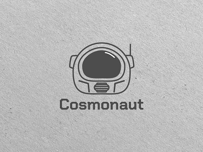 Logo - Cosmonaut 4fun cosmonaut cosmos design fun graphic graphicdesign gray helmet illustrator logo logodesign new vector work