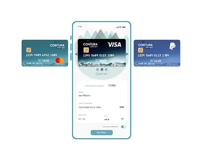 Credit Card Checkout■ app contura credit card checkout dailyui dailyui 002 design mobile ui simple uiux design