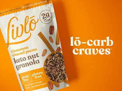 Livlō Branding branding granola identity keto logo low carb packaging snacks