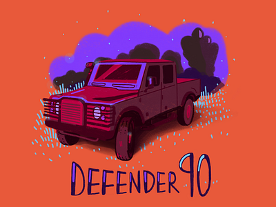 Defender 90 art branding color defender90 design illustration land rover lifetakestime