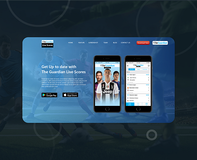 Guardian Live Scores adobe xd design designer graphic design newconcept promo sport ui ux uiux ux