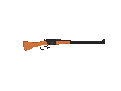 pixel lever rifle pixel art