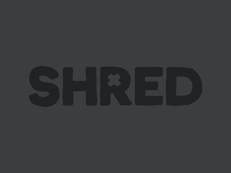 Shred Logo branding game logotype snowboarding video