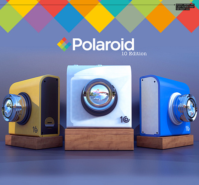 Polaroid Cam 10 Edition 3d design 3d designer cinema 4d concept art product design