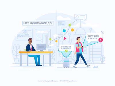 Illustration | Sureify's Futuristic Illustration back to the future branding character color design droid exploration freelance fun future illustration illustrator life insurance style vector