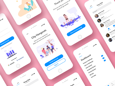 City Hangouts ui ui design
