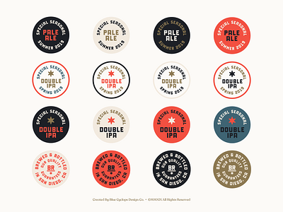 Branding | Bird Rock Brewing Co. Collection No.2 badge design badges branding design doodle exploration freelance illustration logo logo design branding logodesign logos stickers typography vector