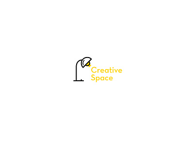 Creative Space branding coworking space creative lamp light logo logo design space yellow