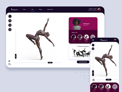 UI for Artist Tool artist blue design design art fine art gender models muscle nude pink preview sex thumbnail tool ui ui design