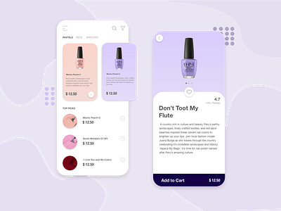 Nail Polish Concept App concept nail polish ui uiux uiux design user interface user interface design ux ux ui uxdesign